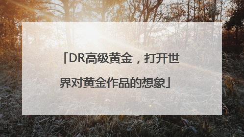 DR高级黄金，打开世界对黄金作品的想象